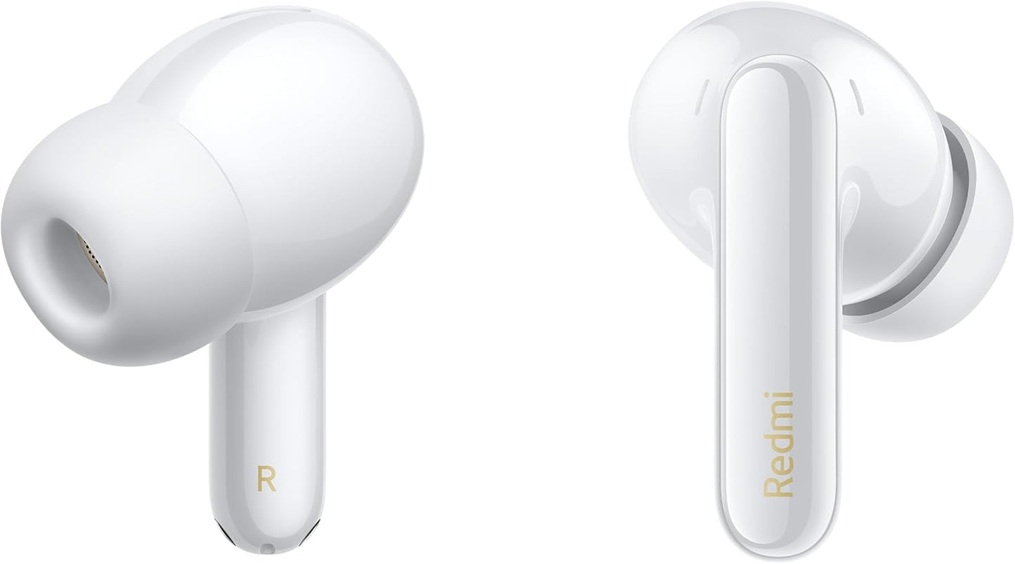 Xiaomi Redmi Buds 6 Pro, True-to-Life Audio, Hi-Res Audio with coaxial Dual Drivers, LDAC, Up to 55dB Active Noise Cancellation, Compatible with Android iPhone and Bluetooth Device (Glacier White)