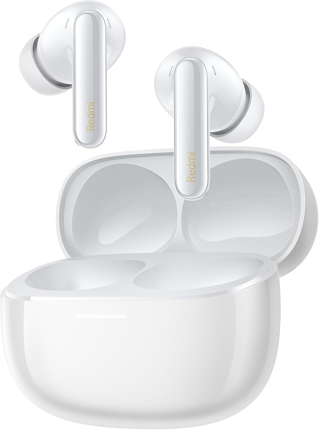 Xiaomi Redmi Buds 6 Pro, True-to-Life Audio, Hi-Res Audio with coaxial Dual Drivers, LDAC, Up to 55dB Active Noise Cancellation, Compatible with Android iPhone and Bluetooth Device (Glacier White)