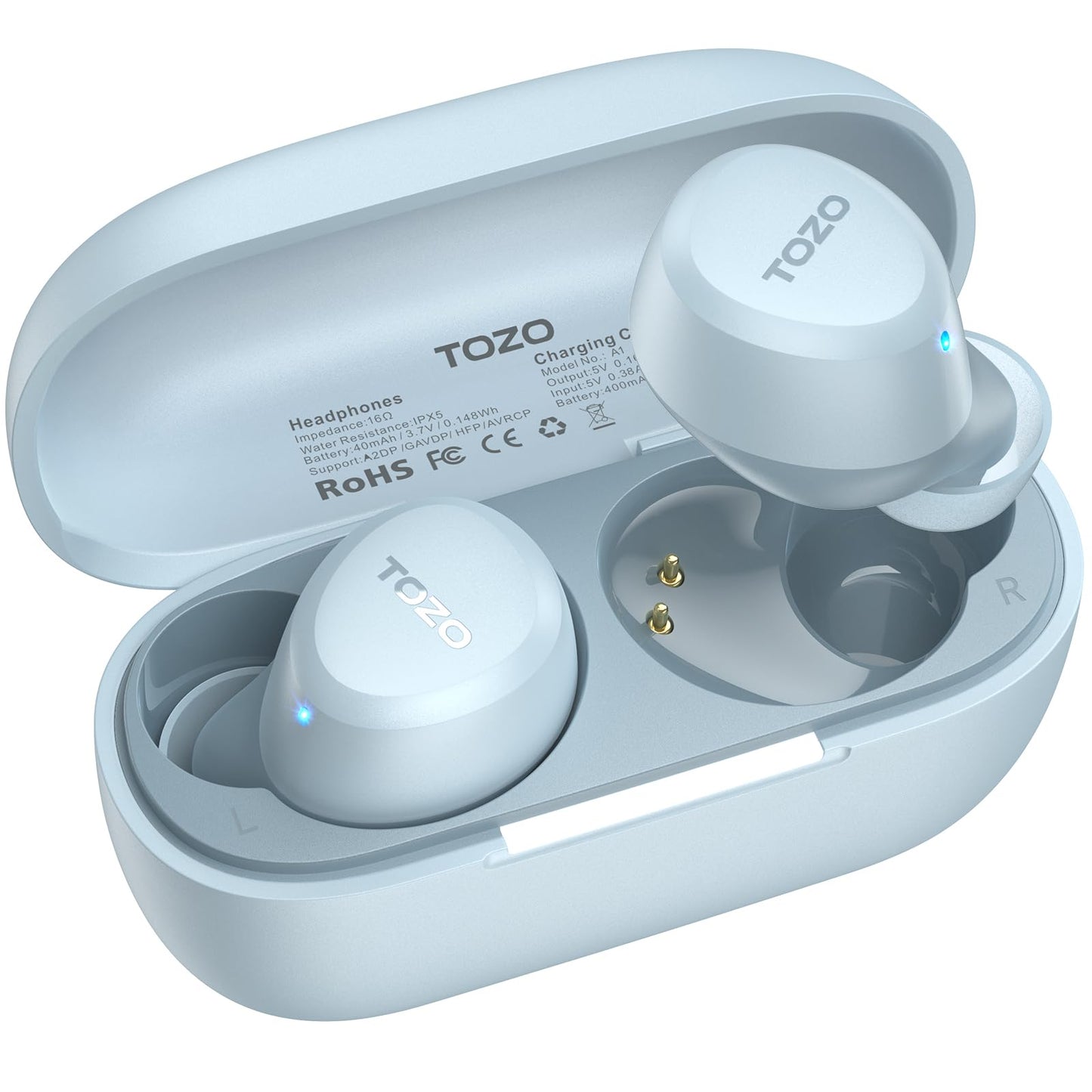 TOZO A1 Wireless Earbuds, Bluetooth 5.3 Earphones, Support APP EQ Setting, 30H Long Playtime, Ear Buds with HiFi Stereo Sound, Light-Weight Wireless Earphones, IPX5 Waterproof Pink