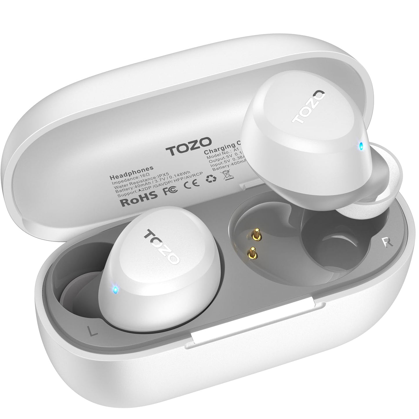 TOZO A1 Wireless Earbuds, Bluetooth 5.3 Earphones, Support APP EQ Setting, 30H Long Playtime, Ear Buds with HiFi Stereo Sound, Light-Weight Wireless Earphones, IPX5 Waterproof Pink