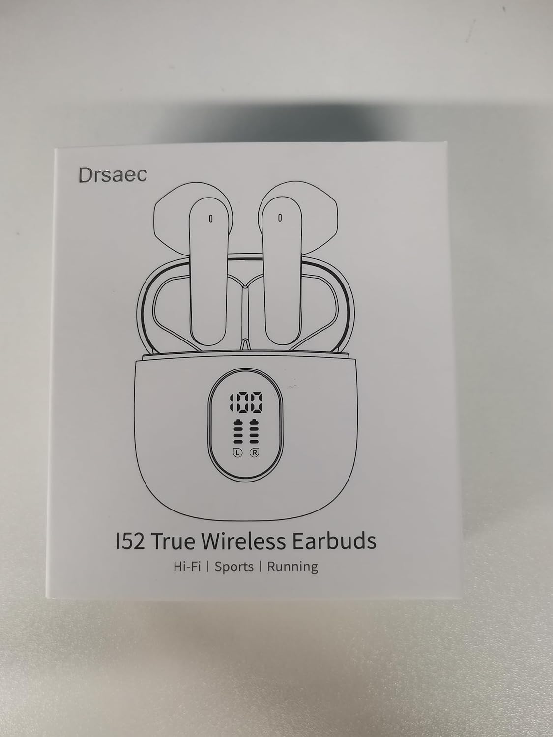 Wireless Earbud Bluetooth 5.3 Headphones 50H Playtime Stereo Bass Ear Buds, in-Ear Earphones with 4 ENC Mic LED Display Noise Cancelling Earbud, Bluetooth Ear Bud IP7 Waterproof Sport for Android iOS