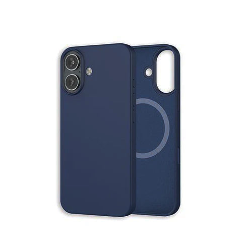 Coque silicone MagSafe iPhone 16 - Bleu