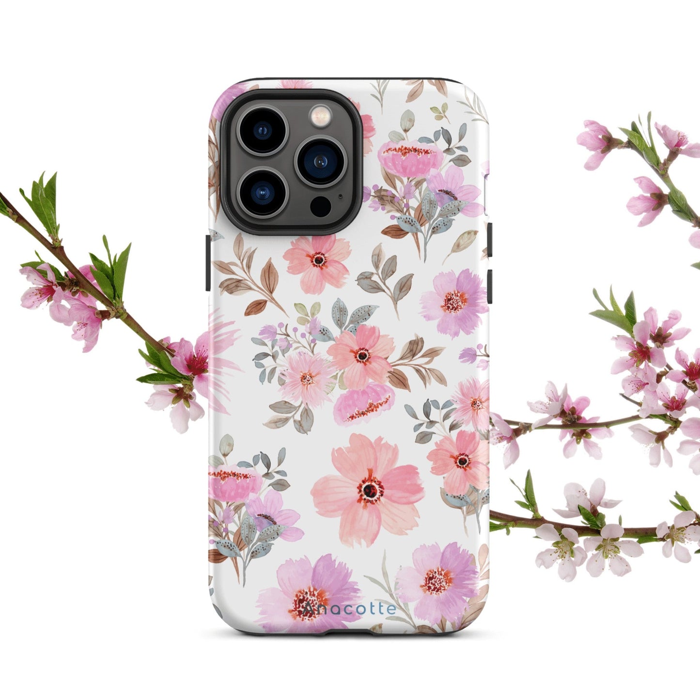 Anacotte Pure Vibes Sakula Pink Floral Design iPhone case